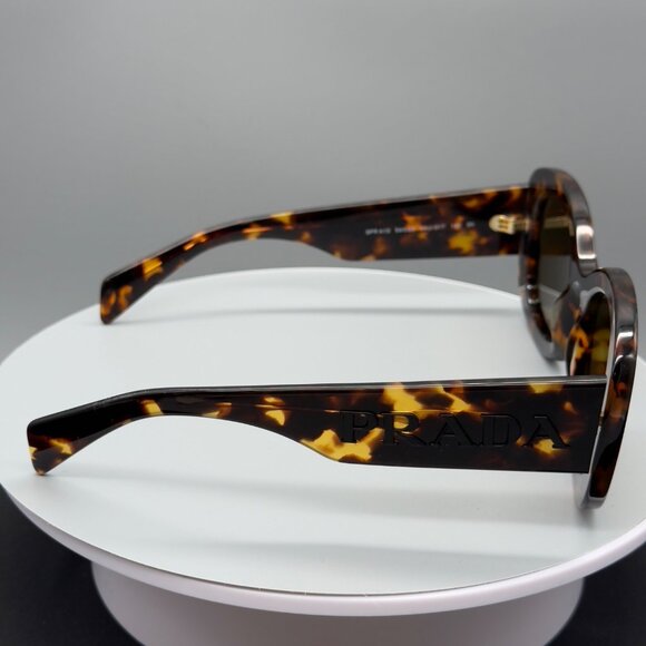 Prada Sunglasses SPR A13 VAU-01T Honey Brown Tortoise 54 23 145 Case Cloth - Picture 8 of 13
